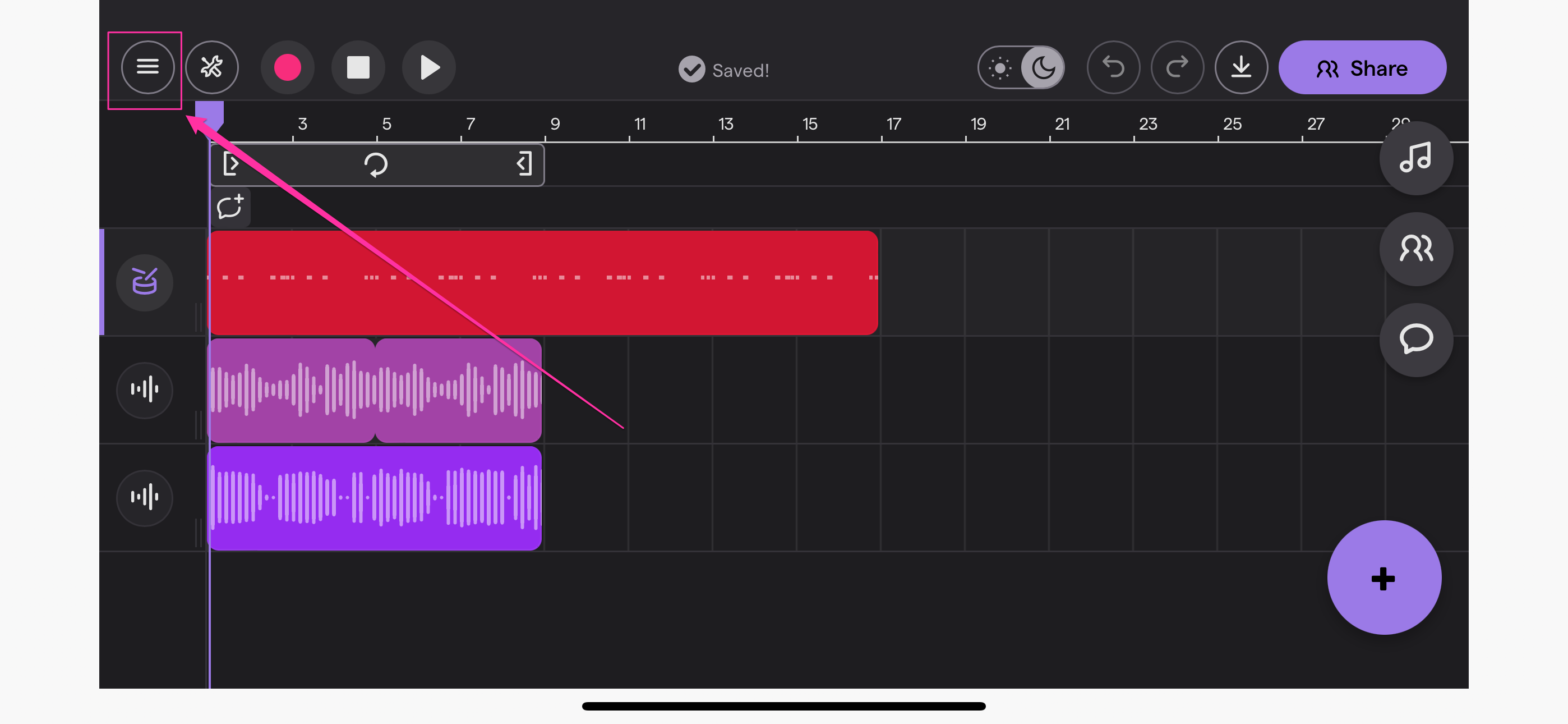 Soundtrap app - How to Merge Tracks – Soundtrap Support