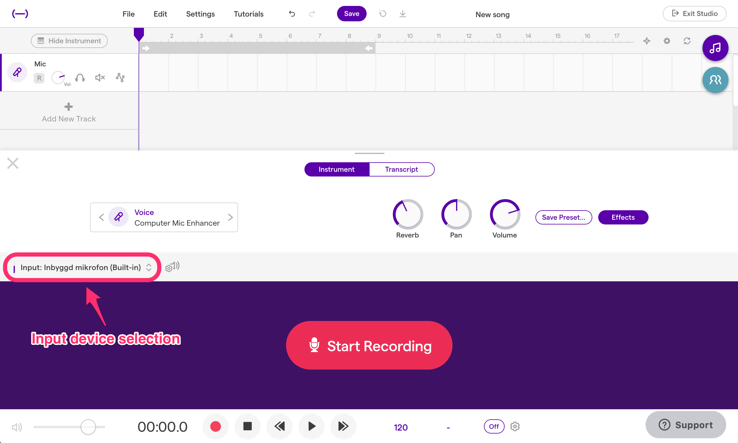 hypertranscribe recorded input